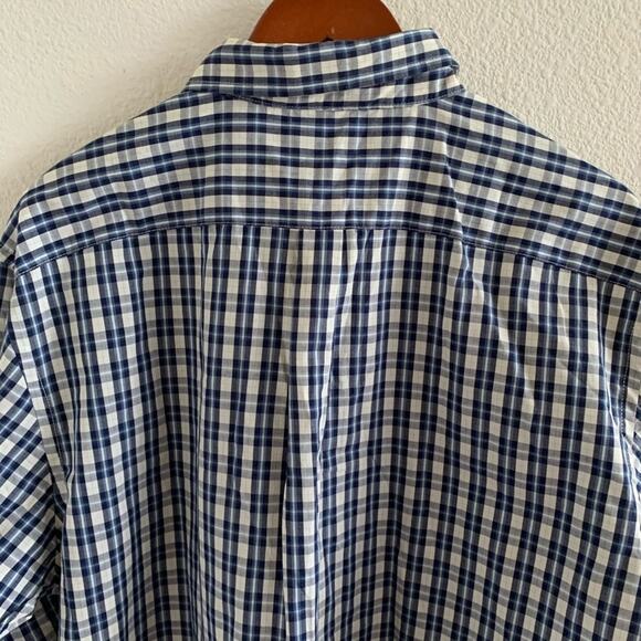 NWT Docker's Men Classic Fit Plaid Check Shirt Blue Hues XL - Picture 10 of 11